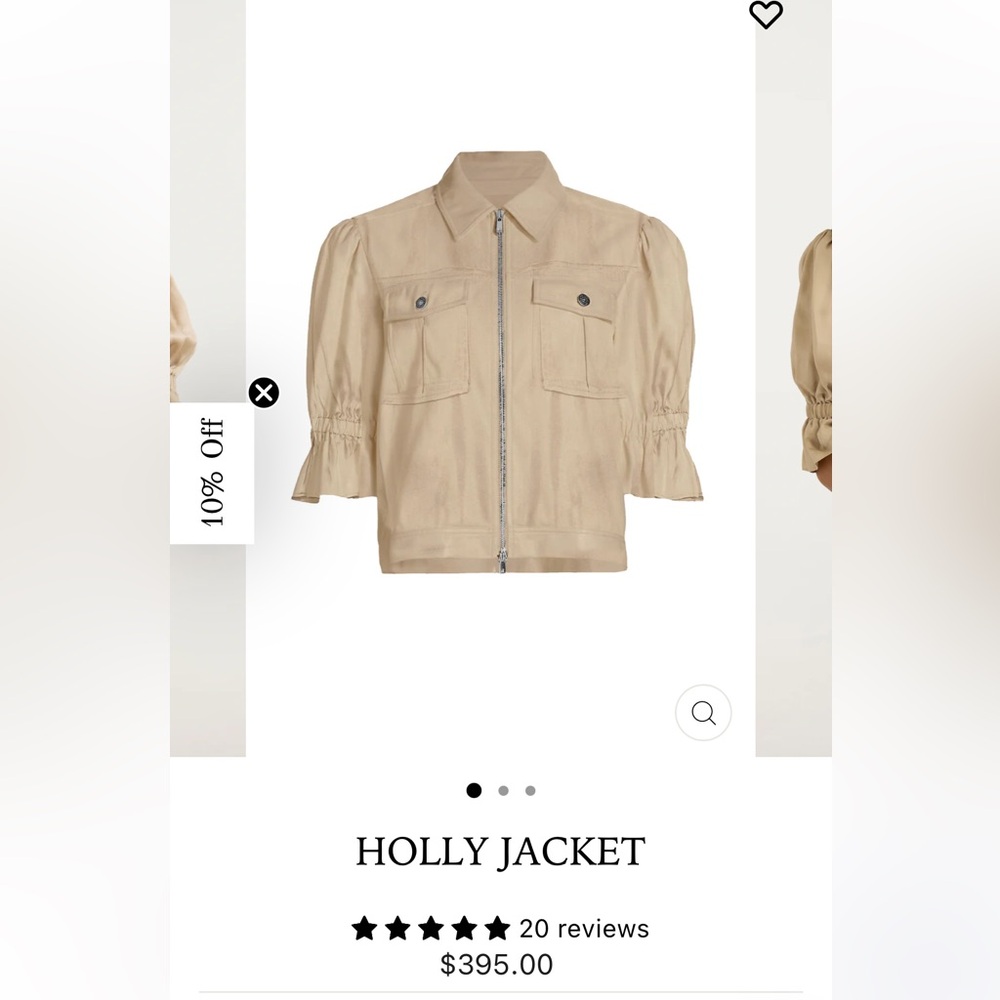 Cinq à Sept Bronze Satin Jacket